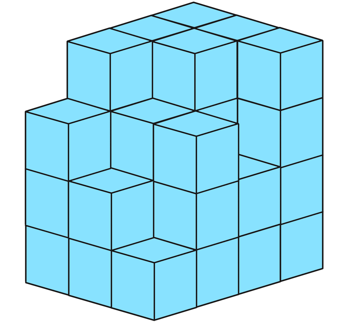 立方体のブロック10個取りました