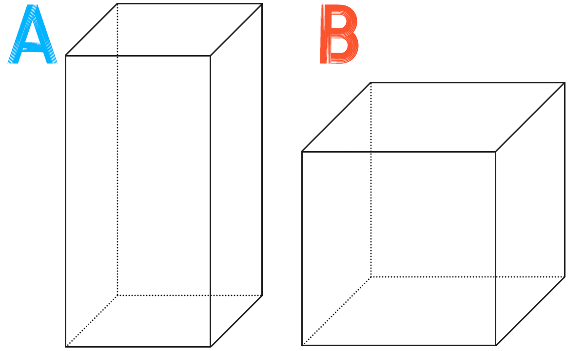 直方体と立方体の見取図