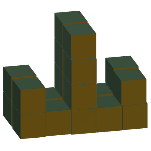 積み木の立体図形、問13