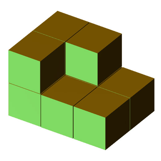 積み木の立体図形、問23