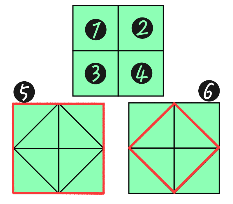 正方形は何こありますか答え13