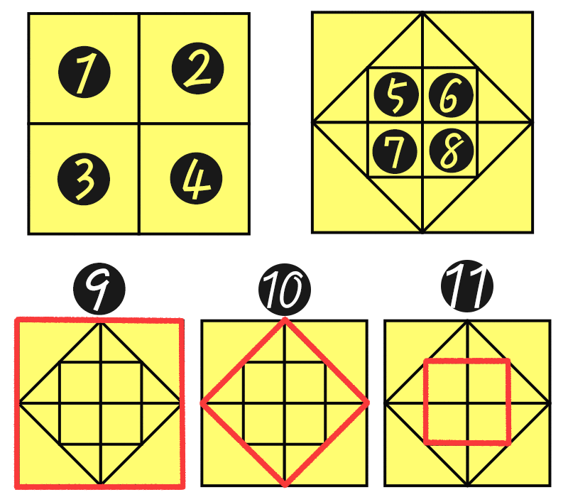 正方形は何こありますか答え14