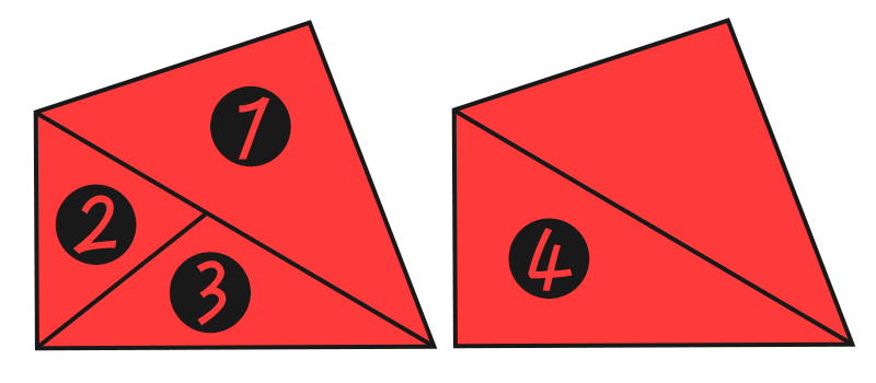 三角形はは何こありますか答え4