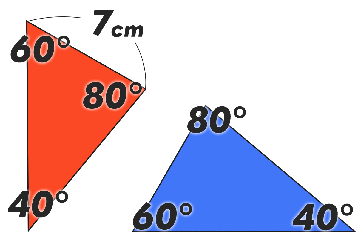 合同の問題 ｜ 角度がそれぞれ等しい三角形